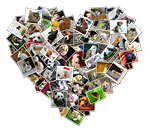 Make heart shaped digital photo collages