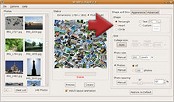 Create professional looking custom digital photography collages in different shapes