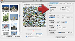 Create professional looking custom digital photography collages in different shapes