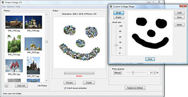 Creating a custom photo collage with a custom drawn shape mask