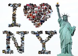 I ♥ NY, with the Statue of Liberty