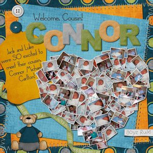 A baby scrapbook page